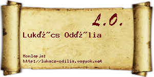 Lukács Odília névjegykártya